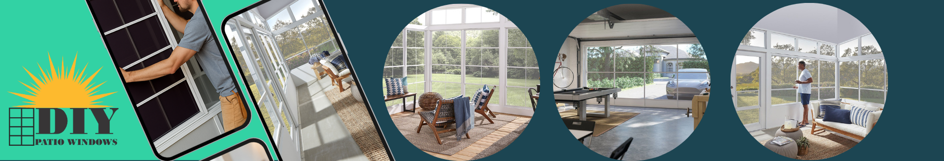 Buy EZE Breeze Windows From DIY Patio Windows image shows EZE Breeze products page banner